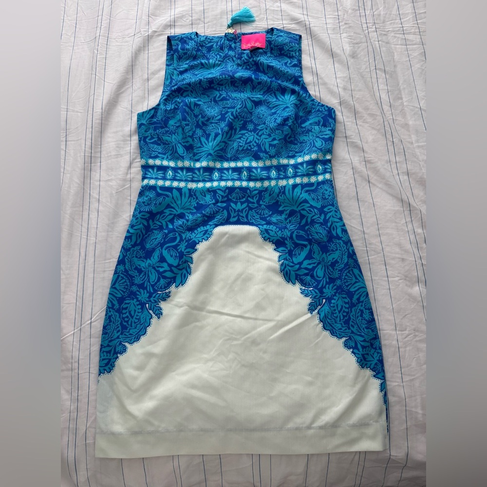 NWOT Lilly Pulitzer Vibrant Blue Patterned Dress